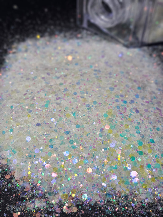 Luminous Chunky White Glitter Mix