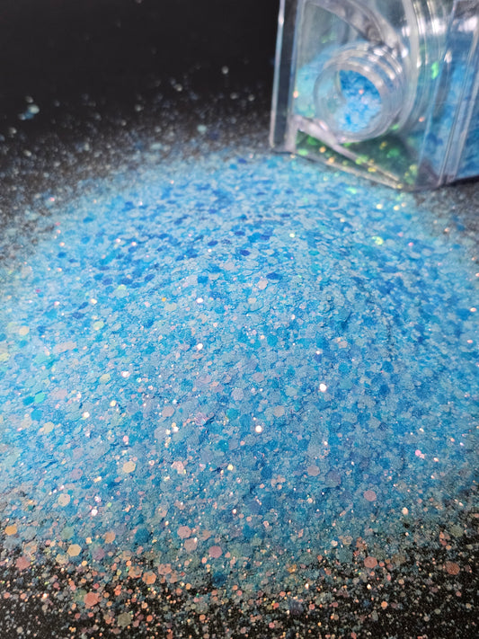 Luminous Chunky Blue Glitter Mix