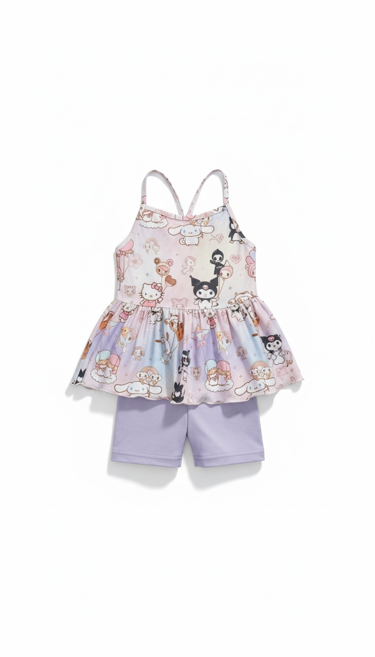 Kawaii Chaos Peplum Set