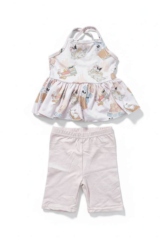 Pastel Park Dreams Peplum Set