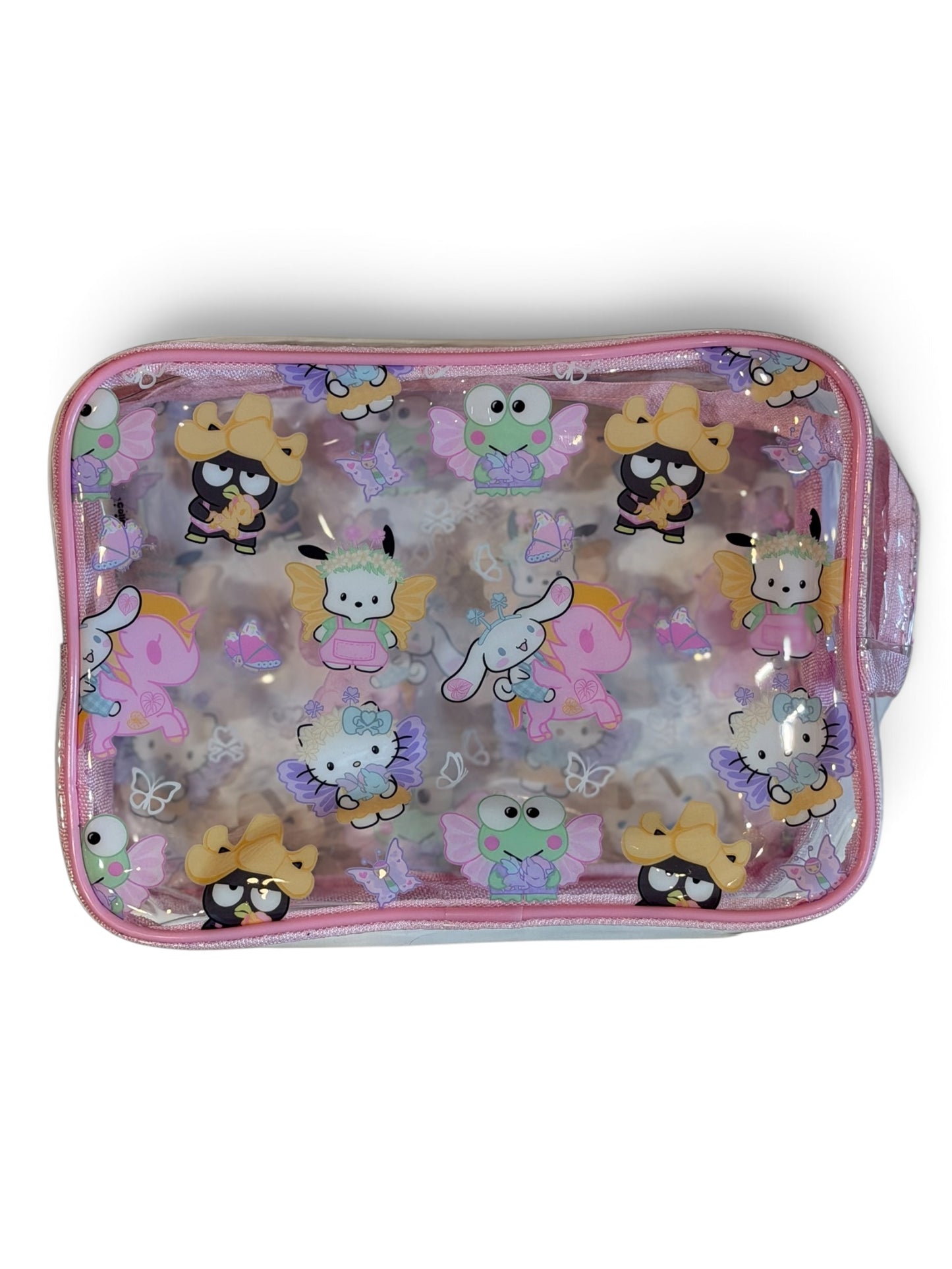 Clear Flower Zippered Pouch